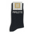 Black "Chatterbox" Glitter Socks