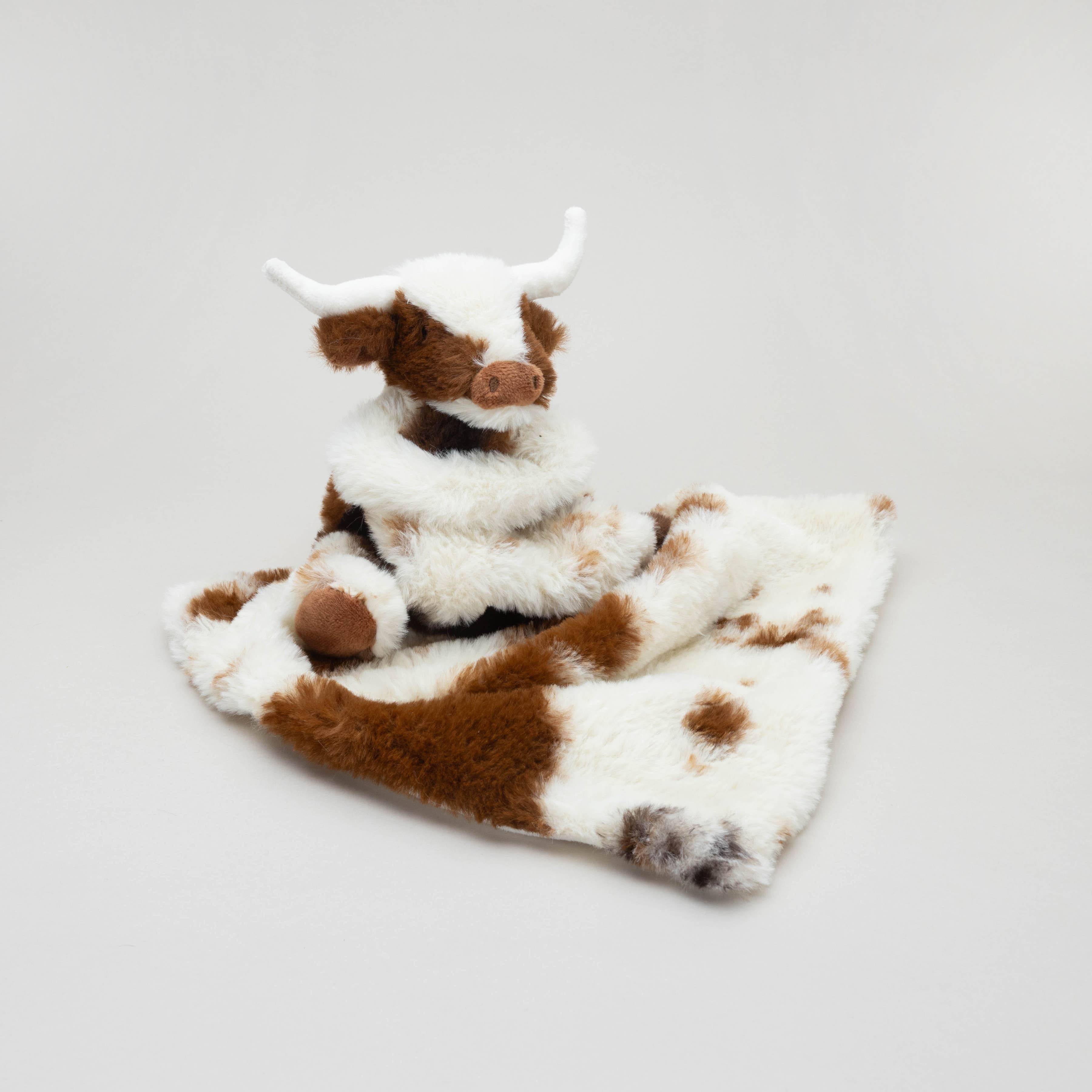 Jomanda Soft Toys & Accessories - UK Based - Jouet Apaisant en Peluche Vache Highland Bébé Texas Longhorn