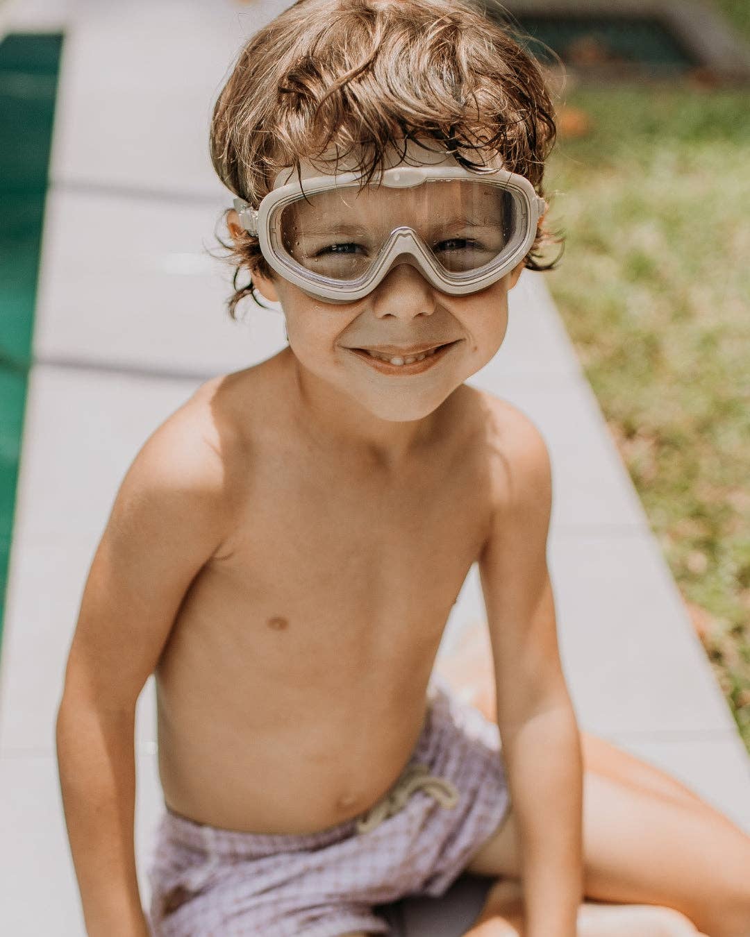 Mrs.Ertha - Googlies - Lunettes de natation - Googles Ivoire