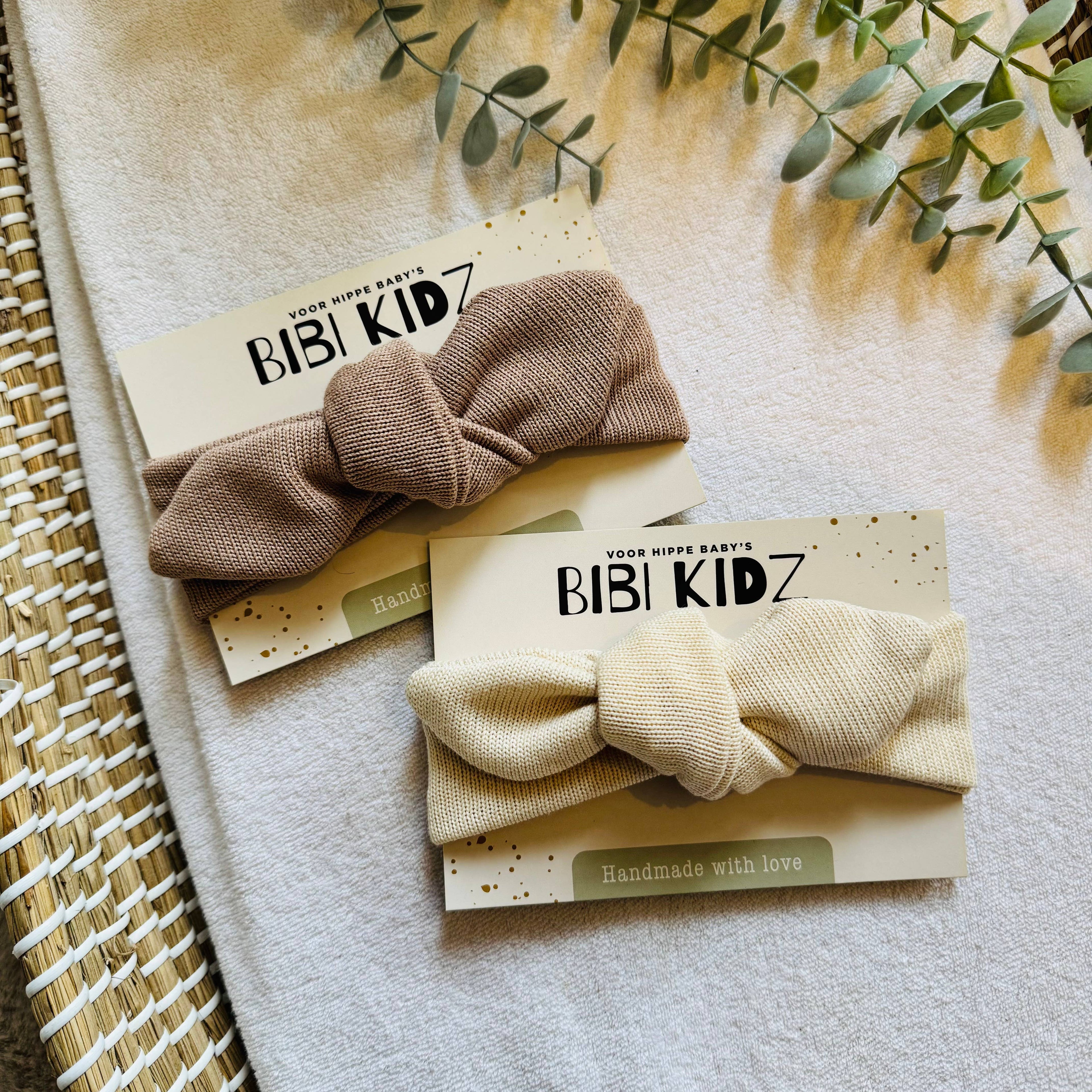 Bibi Kidz - Bandeau coton Naturel/Beige Foncé: Naturel