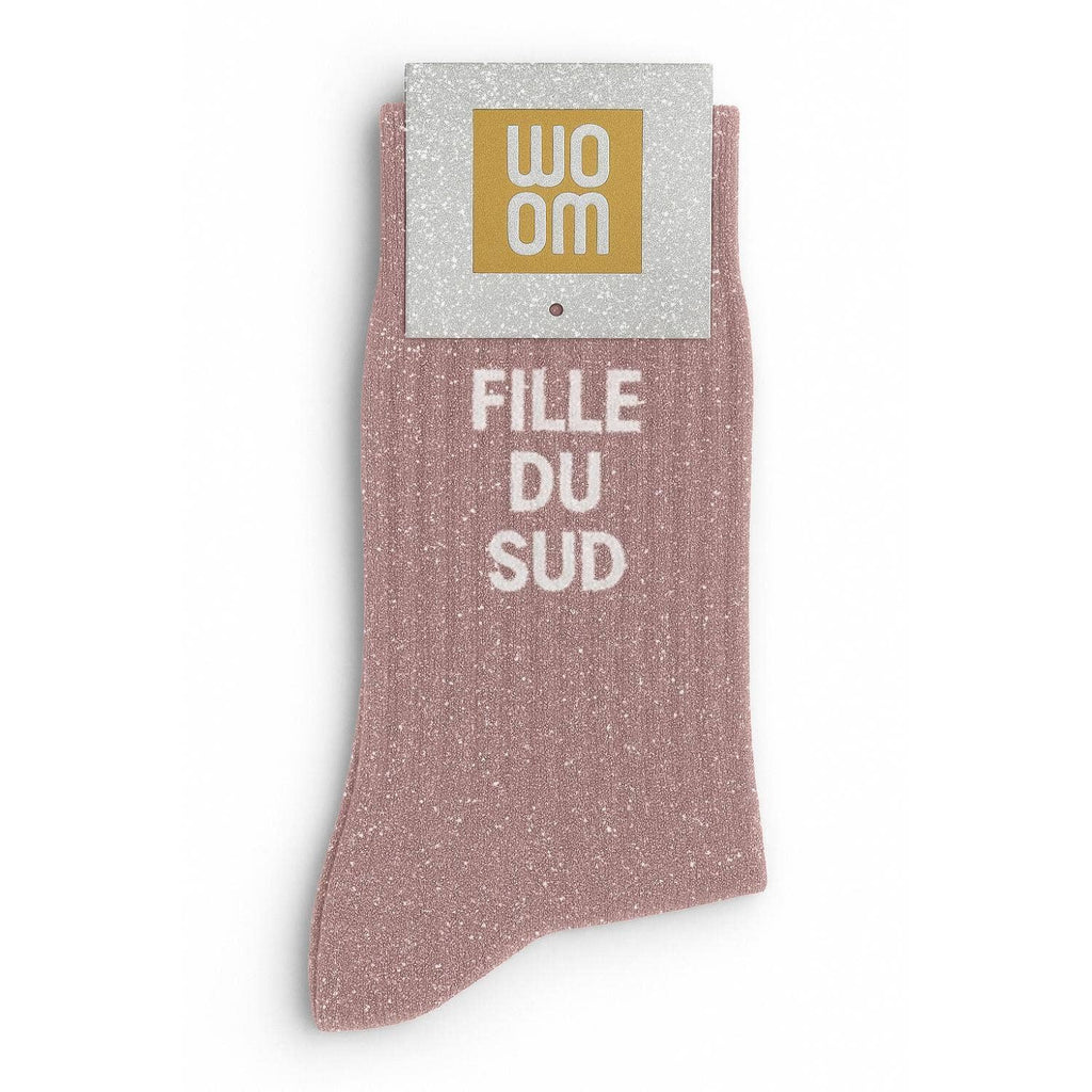 Rose Gold "Southern Girl" Sequin Socks