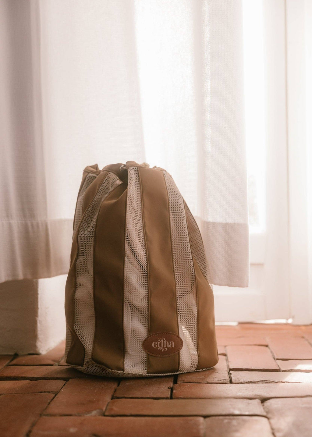 Mrs.Ertha - Nouveau sac filet de plage - Ambre
