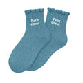 Kids' Glitter Socks "Little Heart" Turquoise